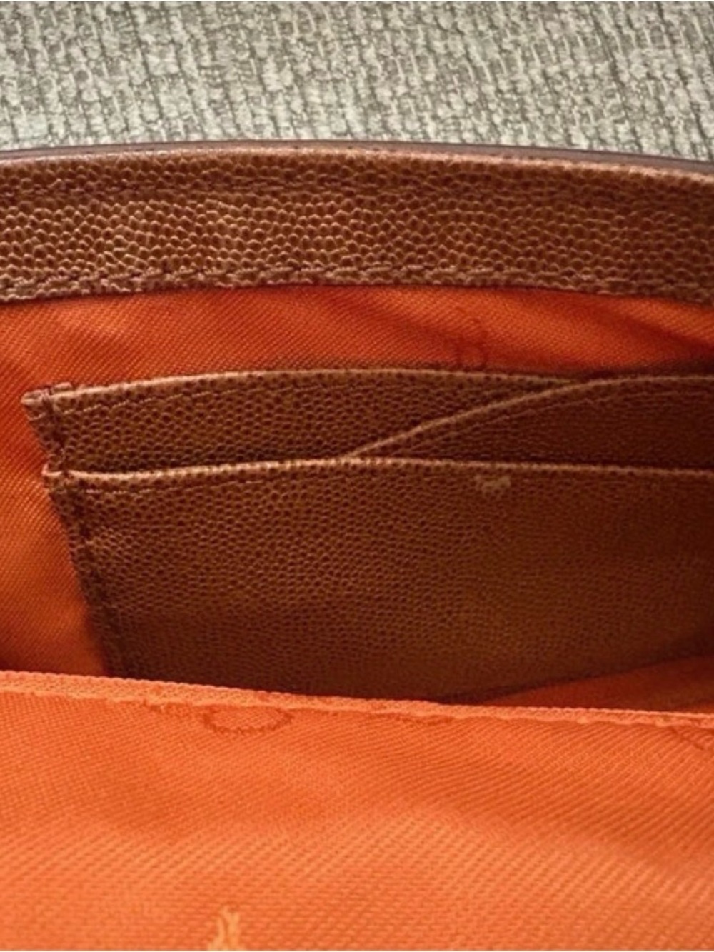 Cole Haan Two-Tone Brown Leather Wristlet / Wallet Clutch - Picture 6 of 7